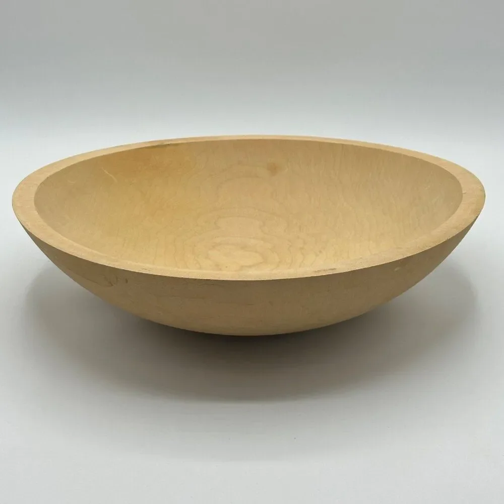 Tree Spirit Vintage Hardwood Salad Bowl Set Unfinished-2 Bowls
